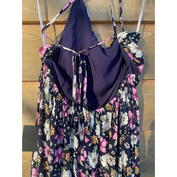 Lulus bohemian bliss black floral asymmetrical backless maxi dress - Picture 7 of 10